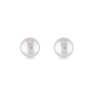 GOLD EARRINGS WITH FRESHWATER PEARLS - PEARL EARRINGS - PEARL JEWELRY