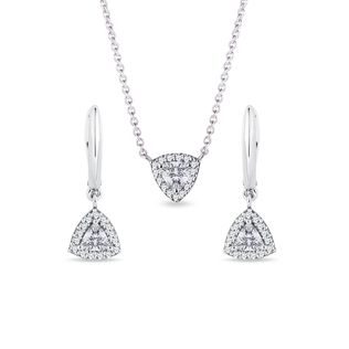 DIAMOND JEWELRY SET IN 14K WHITE GOLD - DIAMOND SETS - FINE JEWELRY