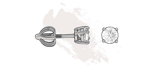 type of earring closures - screw back