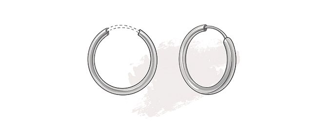 type of earring closures - hoop fastening