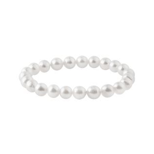 TIMELESS PEARL BRACELET ON ELASTIC BAND - PEARL BRACELETS - PEARL JEWELRY