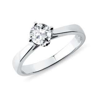 ENGAGEMENT RING WITH 0.5 CT DIAMOND IN WHITE GOLD - RINGS WITH LAB-GROWN DIAMONDS - ENGAGEMENT RINGS