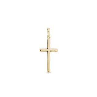 YELLOW GOLD CROSS PENDANT - PENDANTS - NECKLACES