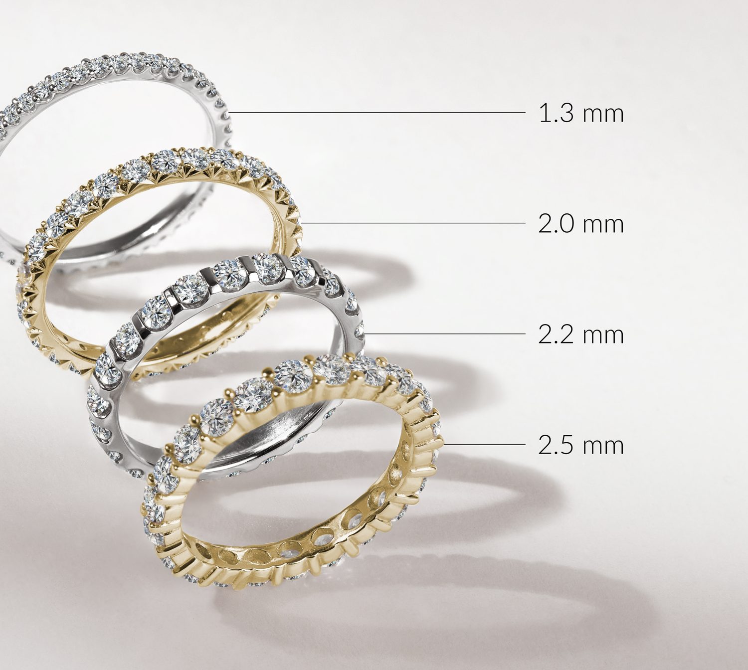 klenota eternity ring width comparison