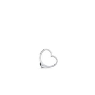 WHITE GOLD DIAMOND HEART PENDANT - PENDANTS - NECKLACES