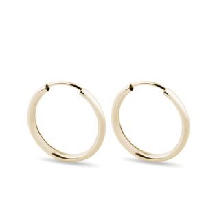 17 MM HOOP EARRINGS IN YELLOW GOLD - YELLOW GOLD EARRINGS - EARRINGS