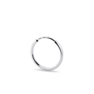 SINGLE HOOP EARRING IN WHITE GOLD - SINGLE EARRINGS - EARRINGS