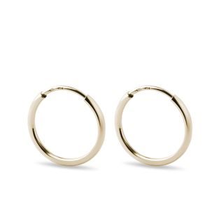 16 MM GOLD HOOPS - YELLOW GOLD EARRINGS - EARRINGS