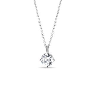 HALF CARAT LAB GROWN DIAMOND WHITE GOLD NECKLACE - DIAMOND JEWELRY - FINE JEWELRY