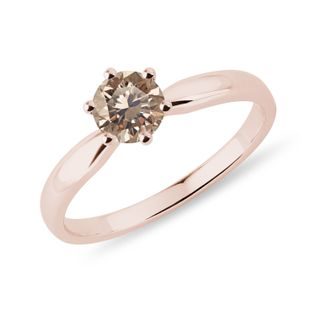 0,5CT CHAMPAGNE DIAMOND RING IN ROSE GOLD - FANCY DIAMOND ENGAGEMENT RINGS - ENGAGEMENT RINGS
