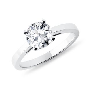 1 CT DIAMOND ENGAGEMENT RING IN WHITE GOLD - RINGS WITH LAB-GROWN DIAMONDS - ENGAGEMENT RINGS