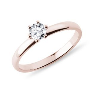 ENGAGEMENT RING IN ROSE GOLD WITH BRILLIANT - BRILLIANT CUT DIAMOND ENGAGEMENT RINGS - ENGAGEMENT RINGS