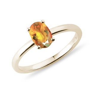 MADEIRA CITRINE RING IN YELLOW GOLD - CITRINE RINGS - RINGS