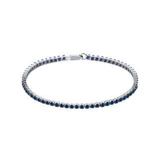 SAPPHIRE TENNIS BRACELET IN 14K WHITE GOLD - TENNIS BRACELETS - BRACELETS