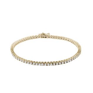 LUX 14K YELLOW GOLD DIAMOND TENNIS BRACELET - TENNIS BRACELETS - BRACELETS
