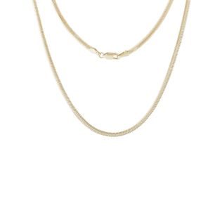 42 CM FLAT SNAKE CHAIN IN 14K YELLOW GOLD - GOLD CHAINS - NECKLACES