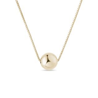 MINIMALIST ORB PENDANT IN YELLOW GOLD - YELLOW GOLD NECKLACES - NECKLACES