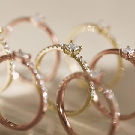 Necklace and Ring with Diamonds