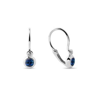 CHILDREN'S EARRINGS WITH SAPPHIRES IN WHITE GOLD - CHILDREN'S EARRINGS - EARRINGS