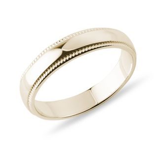 LADIES' MILGRAIN GOLD WEDDING BAND - WOMEN'S WEDDING RINGS - WEDDING RINGS