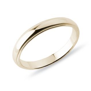 LADIES MILGRAIN GOLD WEDDING RING - WOMEN'S WEDDING RINGS - WEDDING RINGS