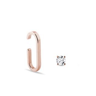 ROSE GOLD SINGLE EARRING SET - DIAMOND SETS - FINE JEWELRY