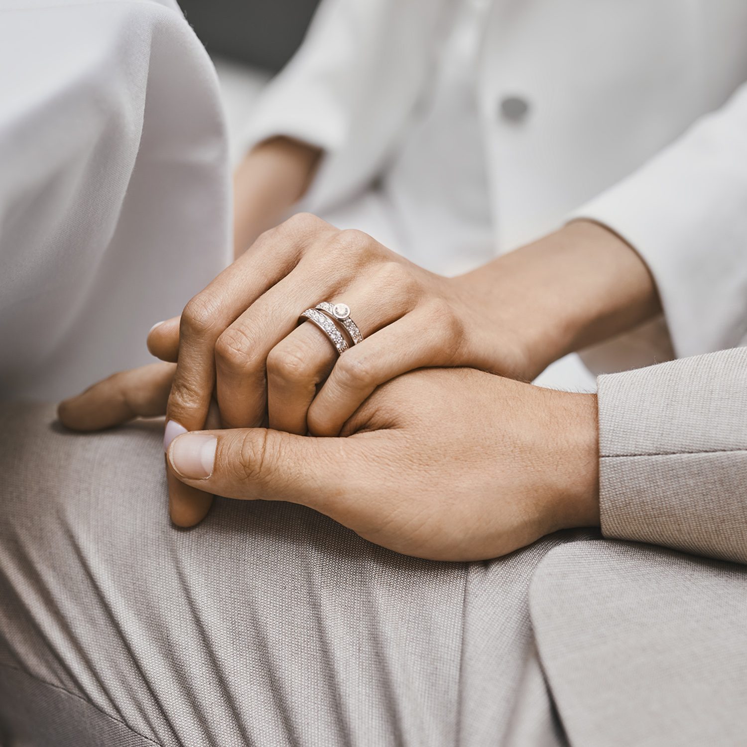 Engagement and wedding ring set KLENOTA