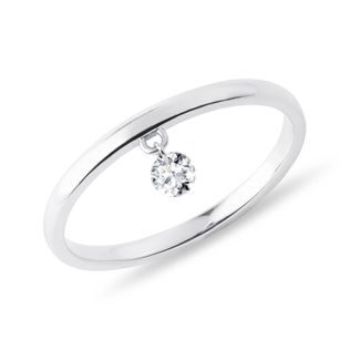 DAINTY LAB GROWN DIAMOND RING IN WHITE GOLD - DIAMOND RINGS - RINGS