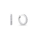 SMALL HOOP EARRINGS WITH DIAMONDS IN WHITE GOLD - DIAMOND EARRINGS - EARRINGS