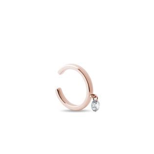 ROSE GOLD LAB GROWN DIAMOND SINGLE EAR CUFF - EAR CUFFS - EARRINGS