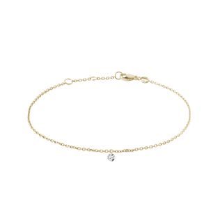 DRILLED LAB GROWN DIAMOND BRACELET IN YELLOW GOLD - DIAMOND BRACELETS - BRACELETS