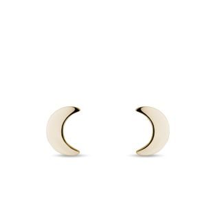 MOON-SHAPED EARRINGS IN GOLD - YELLOW GOLD EARRINGS - EARRINGS