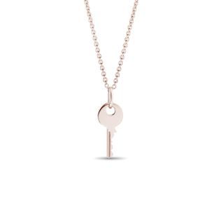 ROSE GOLD KEY PENDANT - ROSE GOLD NECKLACES - NECKLACES
