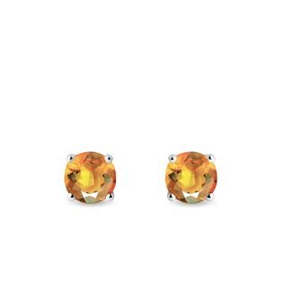 MADEIRA CITRINE EARRINGS IN YELLOW GOLD - CITRINE EARRINGS - EARRINGS
